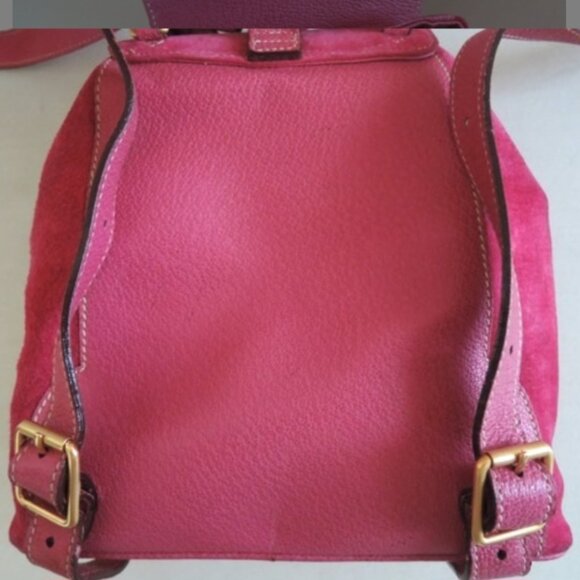 Gucci Suedeleather With Bamboo Top Handle Pink Suede Backpack - Picture 3 of 13